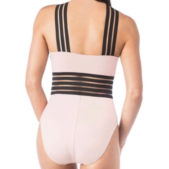 NWOT Kenneth Cole Stompin’ In My Stilettos High Neck One Piece Swimsuit XL - Picture 5 of 8